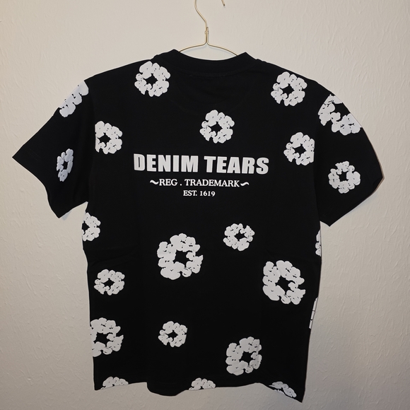 Black Floral Logo Tee